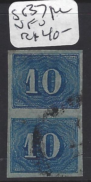 BRAZIL (P2302BB)   NUMERAL 10R BLUE SC 37  PR VERT   VFU