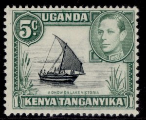 KENYA UGANDA TANGANYIKA GVI SG132, 5c black & green, NH MINT.