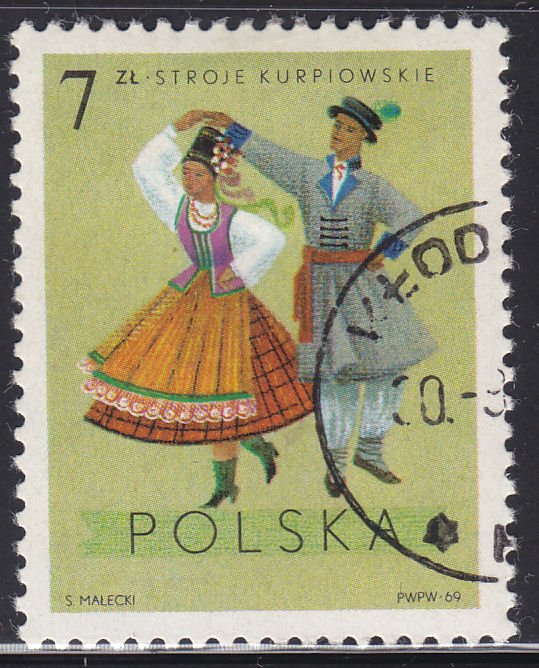 Poland 1692 Regional Costumes Kurpiow, Warsaw 1969