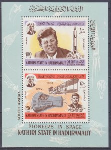 1967 Aden Kathiri States of Seiyun 173-74/B16 J.F.Kennedy/American Space Program