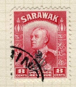 SARAWAK; 1947 early C. Brooke Crown Colony issue fine used 8c. value