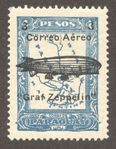 Paraguay Scott C54 Unused LHROG - 1931 Graf Zeppelin O/P Surcharged - SCV $26.00