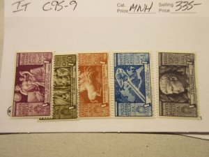 ITALY Scott C95-C99, MINT NEVER HINGED Lot14, Cat $335