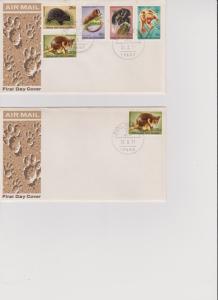 Papua New Guinea 13 First Day Covers from 1971 South Pacific Games and Wildlife