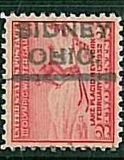 USA - OLYMPIC GAMES 1932 LAKE PLACID - pre-stamped 2 CENT - SIDNEY, OHIO