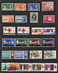 STAMP STATION PERTH - Ascension #Omnibus Selection-25 Stamps MNH/MLH CV$58.00