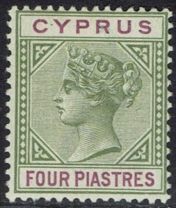 CYPRUS 1894 QV 4PI