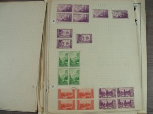 US, 100s of Stamps & a few Covers  mostly hinged on pages