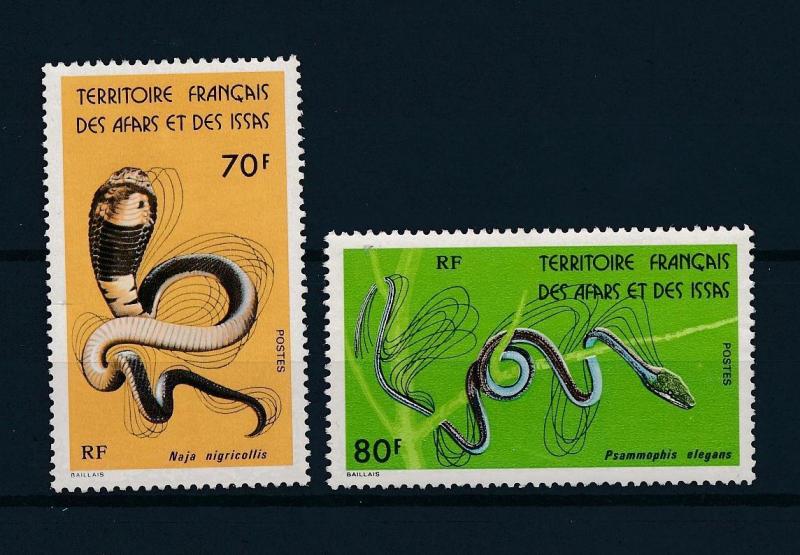 [59285] Afars and Issas 1976 Reptiles Snakes MNH