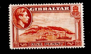 Gibraltar 1938 1d perf 14 sg122 fine mint cat £30