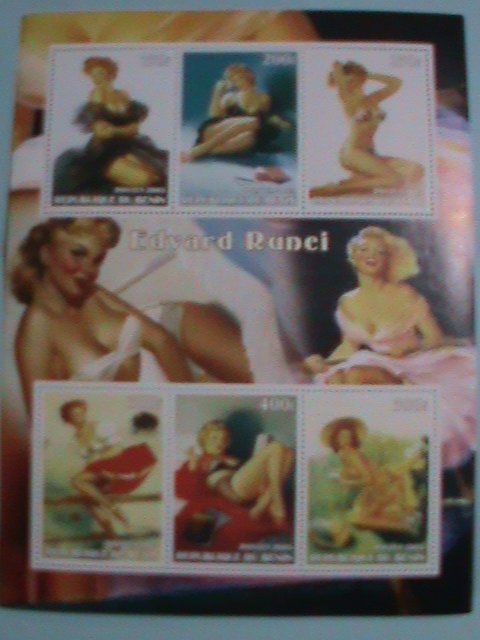 ​BENIN STAMP:2003 EDVARD RUDCI MNH STAMP SHEET.