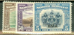 AB: North Borneo 208-222 mint CV $142.95; scan shows only a few