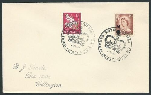 NEW ZEALAND 1963 cover Royal Visit Waitangi pmk............................44132 