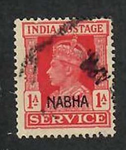 Nabha State- India;  Scott O44; 1943; Used