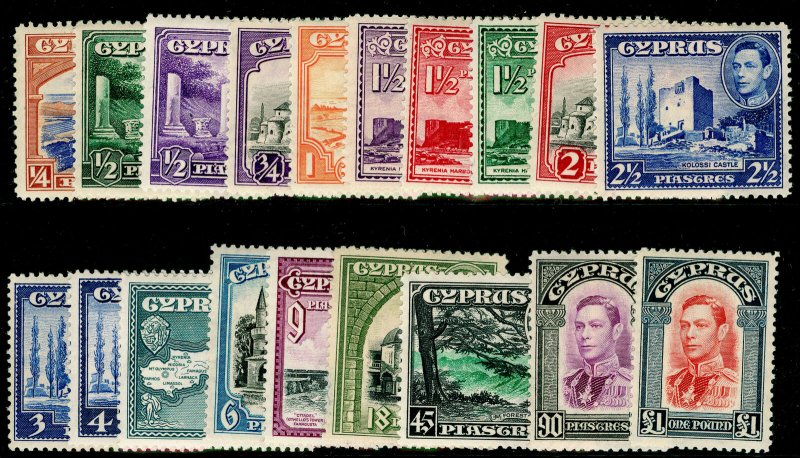 CYPRUS SG151-163, COMPLETE SET, LH MINT. Cat £250.