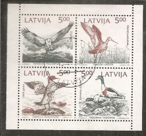 Latvia    Scott   335a  Birds         Used