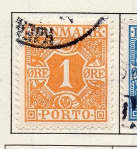 Denmark 1921 Postage Due Early Issue Fine Used 1ore. 221137