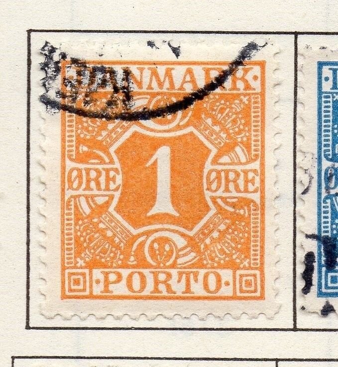 Denmark 1921 Postage Due Early Issue Fine Used 1ore. 221137