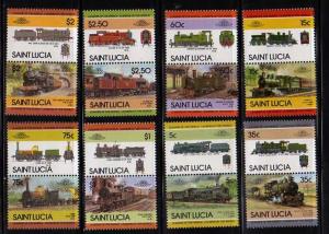 St. Lucia MNH SC# 711-8 Trains