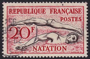 France - 1953 - Scott #700 - used - Sport Swimming