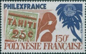 French Polynesia 1982 Sc#361,SG367 15f Philexfrance Stamp Exhibition MNH