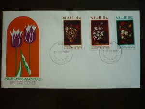 Stamps - Niue - Scott# 160-162 - First Day Cover