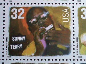 UNITED STATES-1998-SC#3212-5-AMERICAN FAMOUS MUSICIAN   - MNH FULL SHEET-  VF