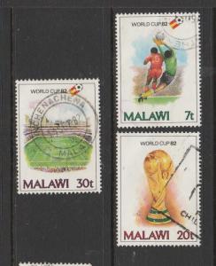 Malawi 1982 Football world Cup, Spain, Used SG 658/60