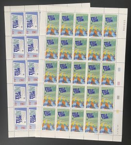 Congo 1991 YT 905-906 sheet TELECOM telecommunications satellite technology