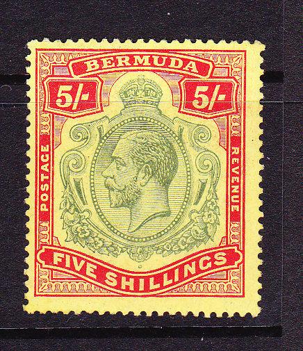 BERMUDA 1918  5/- KGV  MVLH  SG 53