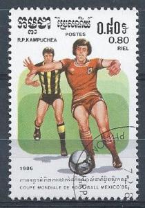 Cambodia SC# 647 - CTO - 1986 World Cup Soccer