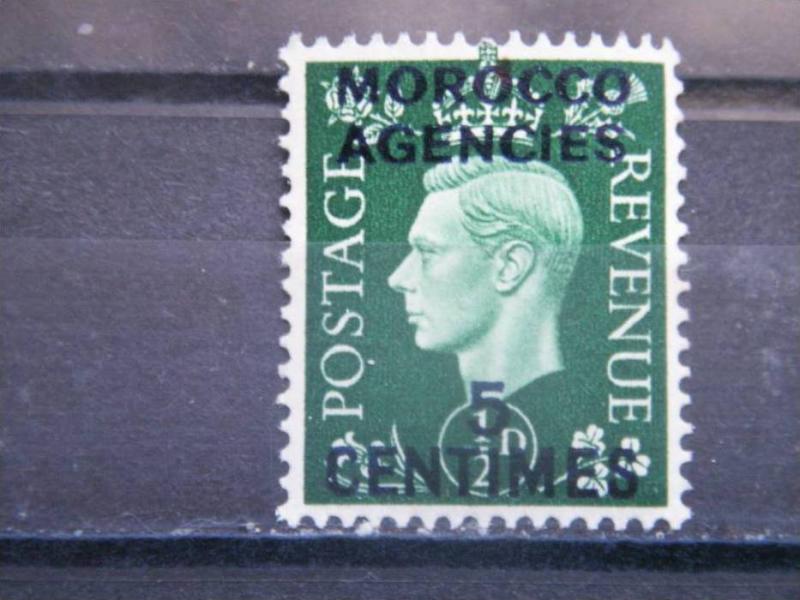 MOROCCO, British, 1937, MH 5c on 1/2p, Overprint, Scott 83