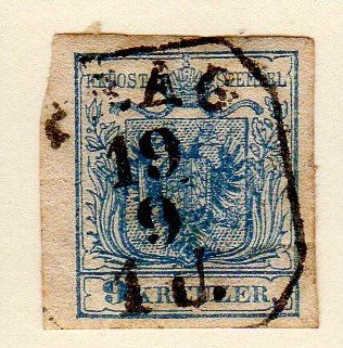 Austria, Sc 5, Used, 1850 Prague cancel