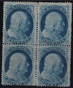 #24 Mint OG, F-VF, Block of 4, nice piece (CV $800) (CV $140 - ID36056) - Jos...