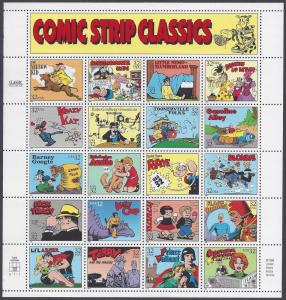 #3000 32c Comic Strip Classics Sheet/20 1995 Mint NH