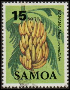 Samoa 609 - Used - 15s Bananas (1983) (cv $0.35)