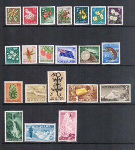 New Zealand 1960 Sc 333-352 set of 21 MNH