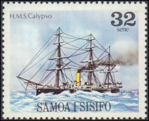 Samoa #543-546, Complete Set(4), 1981, Ships, Never Hinged