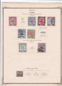 southern egypt 1902 - 1911 stamps on album page ref r11866