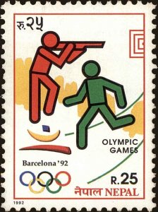 Nepal 1992 MNH Stamps Scott 516 Sport Olympic Games Shooting