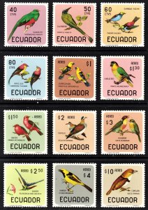 Ecuador Scott 751-51C, C441-48 complete set F to VF mint OG H.  FREE...