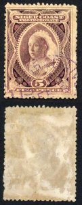 Niger Coast SG55 5d purple No Wmk IPI River CDS