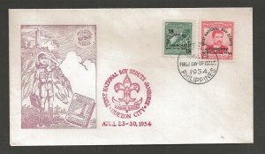 1954 Philippines Boy Scouts First National Jamboree FDC