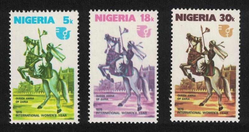 Nigeria Horses International Women's Year 3v SG#335-337