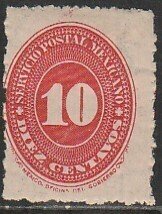 MEXICO 218, 10¢ LARGE NUMERAL, UNUSED, H OG. F-VF.