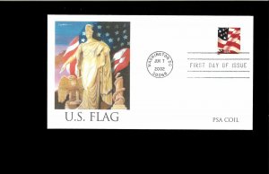 2002 First day Cover USA Flag Washington DC