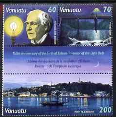 VANUATU - 1997 - Thomas Edison - Perf 3v Set - Mint Never Hinged