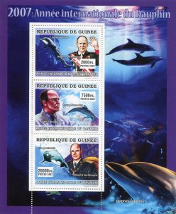 Guinea 2007 YEAR OF THE DOLPHIN Albert de Monaco Sheet Perforated Mint (NH)