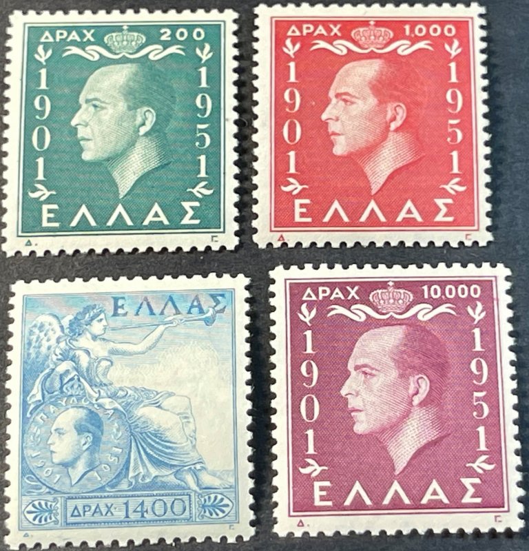 GREECE # 545-548-MINT/HINGED---COMPLETE SET---1952