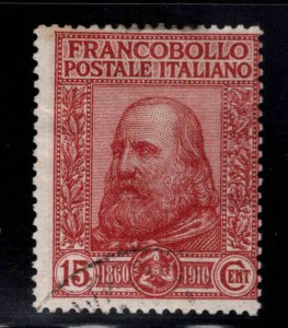 Italy Scott 116 Used 1910 stamp with a light cancel